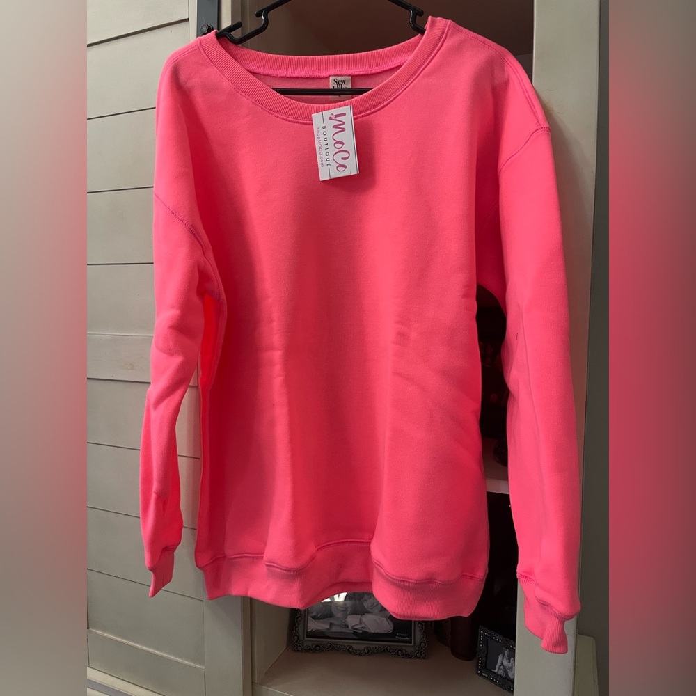 Sew in Love Brand neon pink sweatshirt